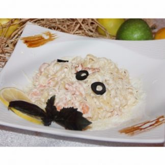 Fettuçini qızıl balıq ilə